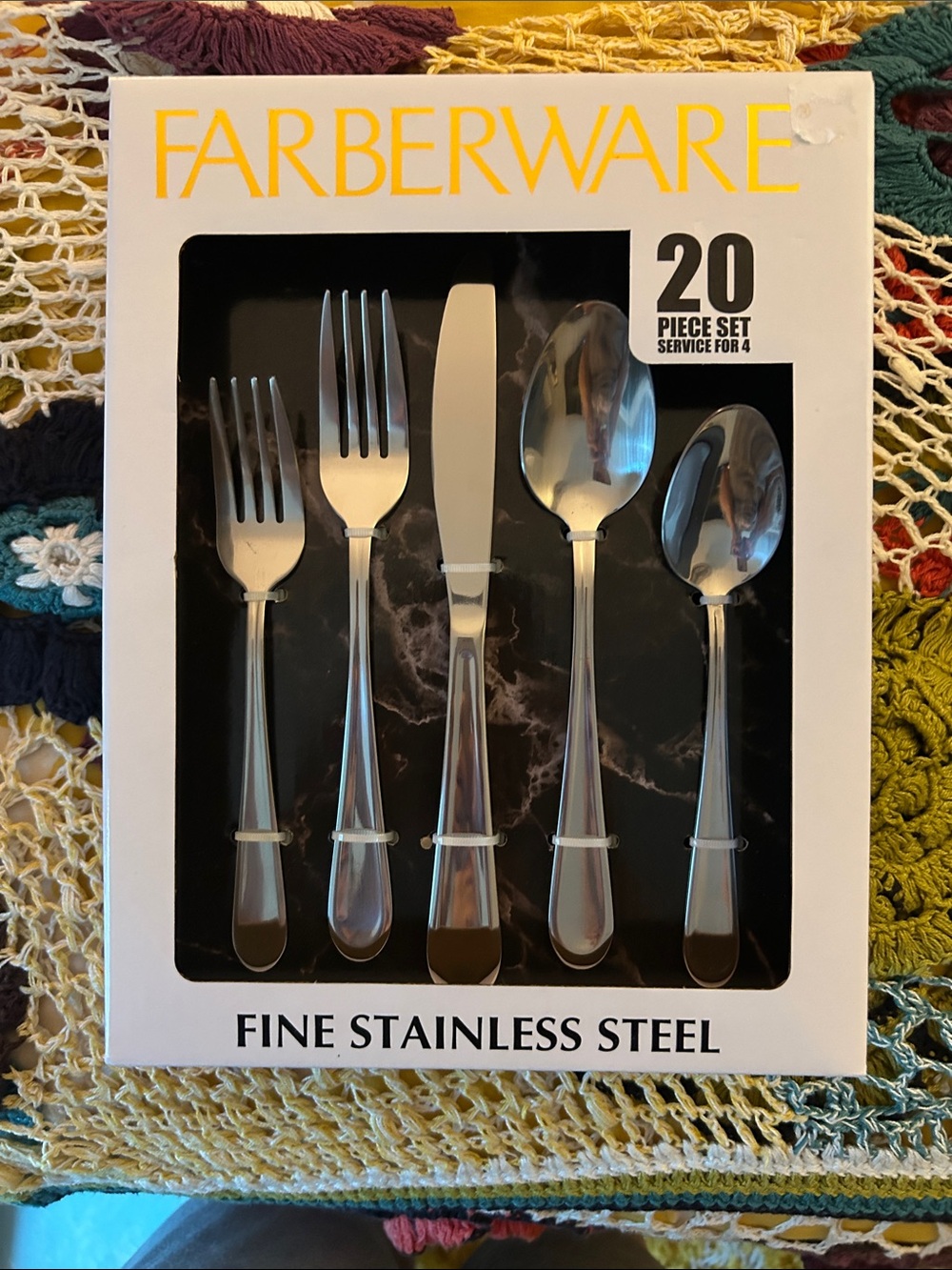 Farberware Polished Stainless Steel 20-Piece Flatware Set - Silver